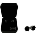 CZ Stud Earrings: Black Diamond 2CTW